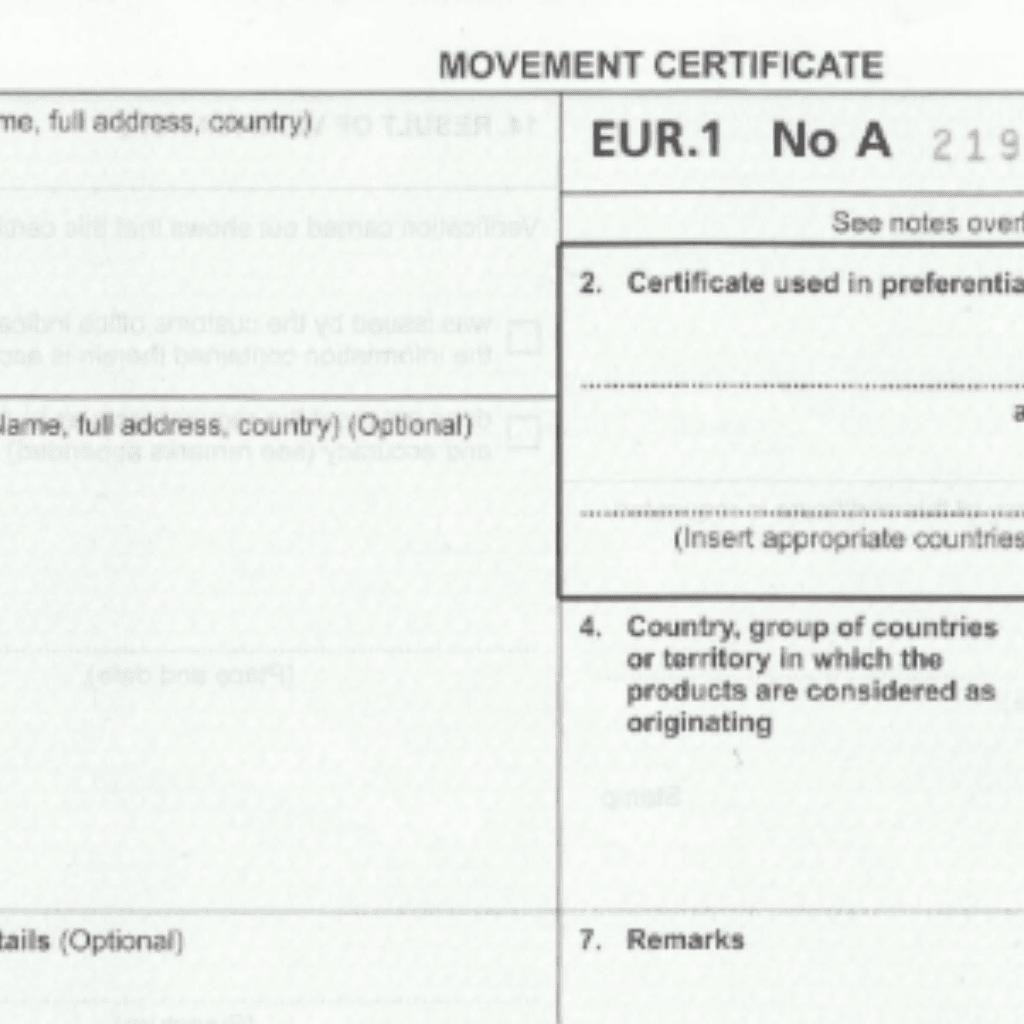 Mi az az EUR.1 nyomtatvány